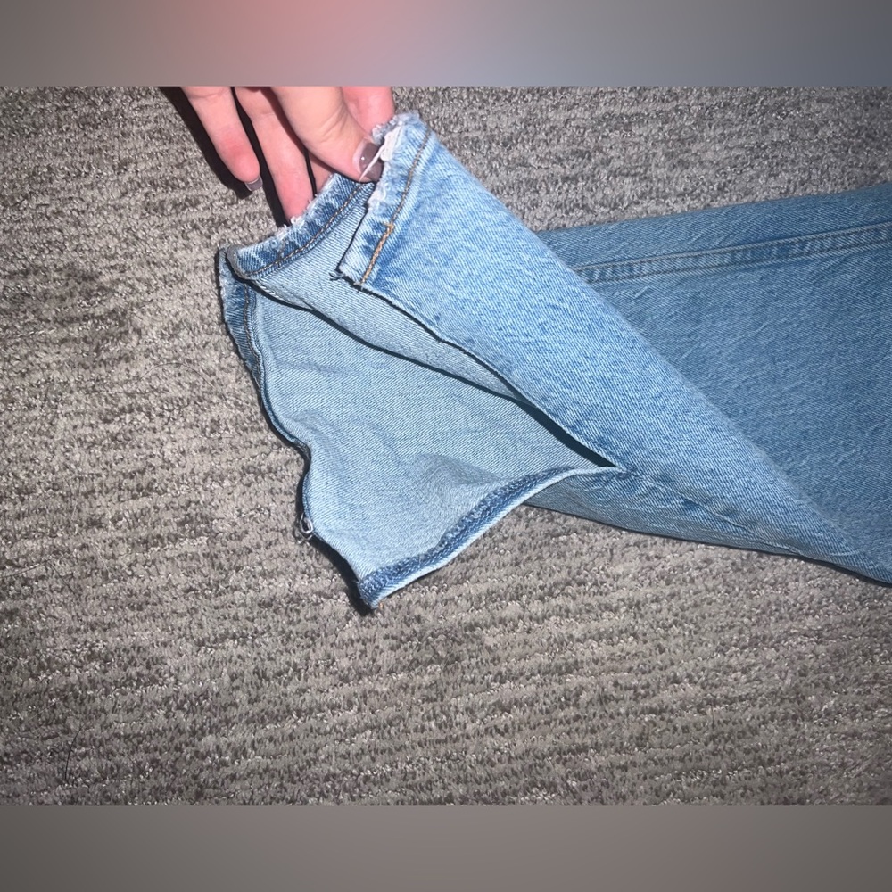 Abercrombie & Fitch Light Blue Straight Leg Jeans - Picture 5 of 5